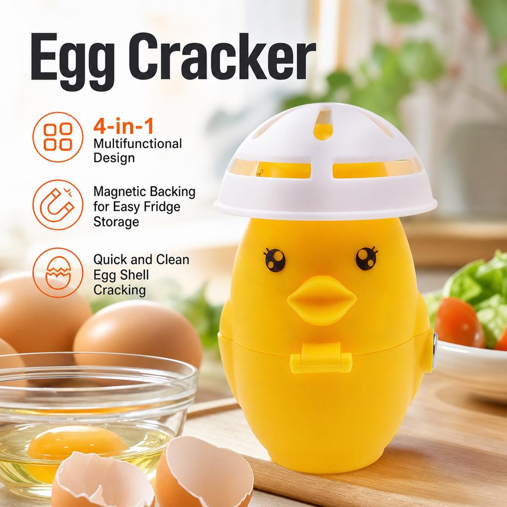 4‑in‑1 Chick Egg Cracker Quick - Egg Separator Tool ulasan dan harga
