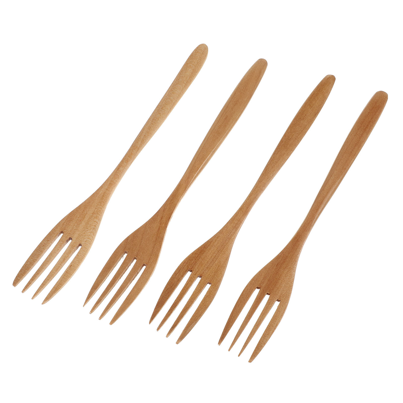 4Pcs Wooden Fork Set Eco-Frien - Kitchen Gadgets Gold ulasan dan harga